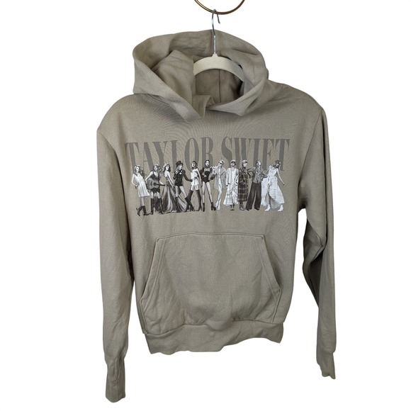 Taylor Swift Tops - Taylor Swift The Tortured‎ Poets Department Eras Beige Hoodie XS TTPD Merch
